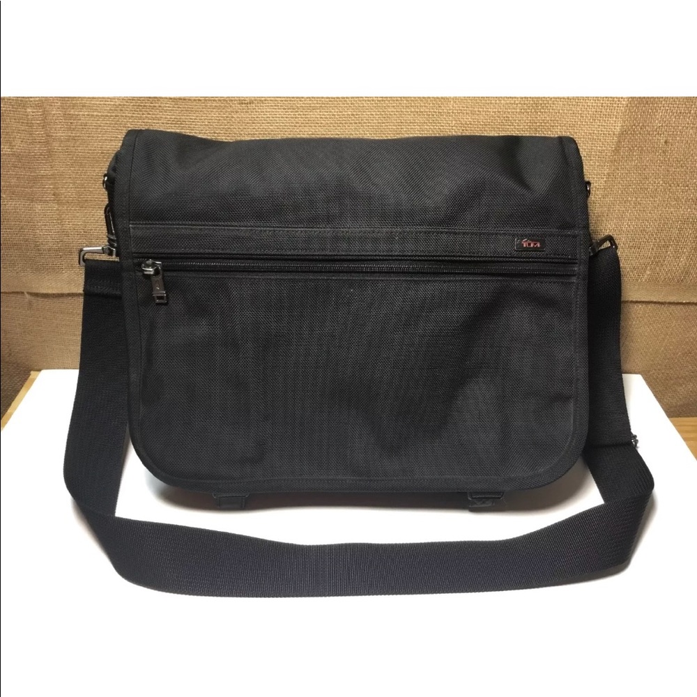TUMI Ballistic Nylon Flapover Briefcase Messenger